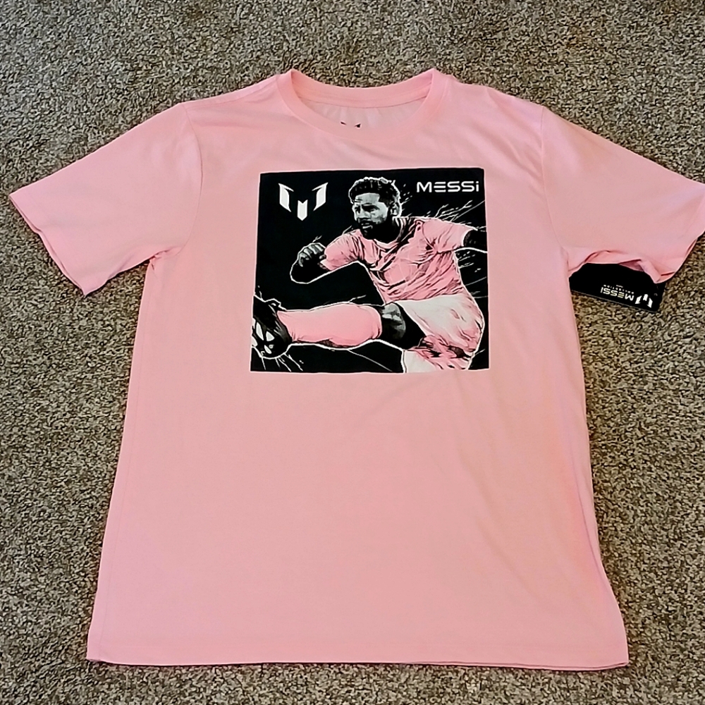 Messi Collection Inter Miami Soccer T-Shirt Boys Size Large (NWT)